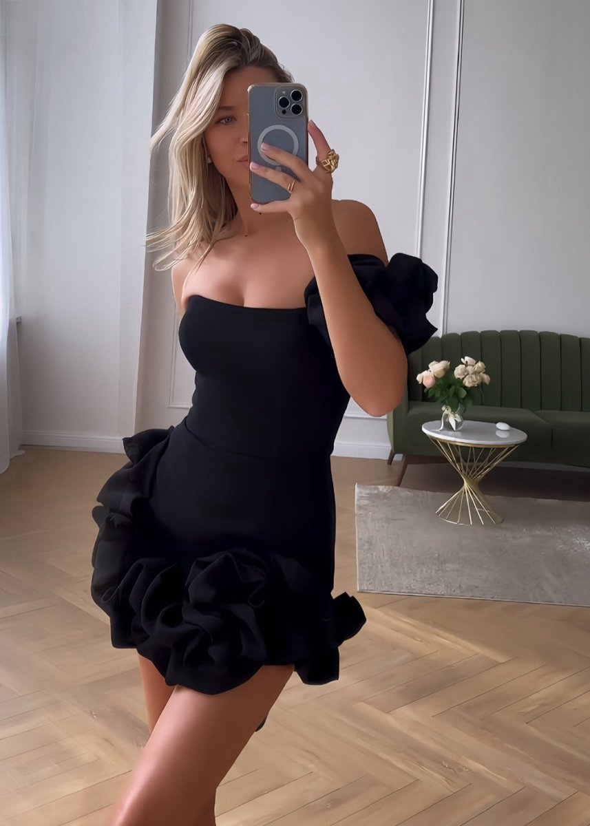 Strapless Bodycon Homecoming Dresses with Ruffles