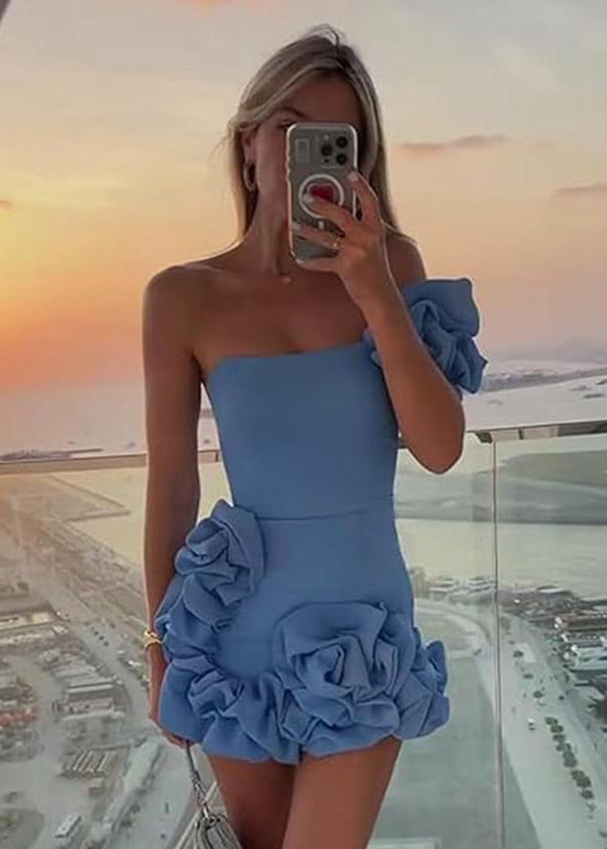 Strapless Bodycon Homecoming Dresses with Ruffles