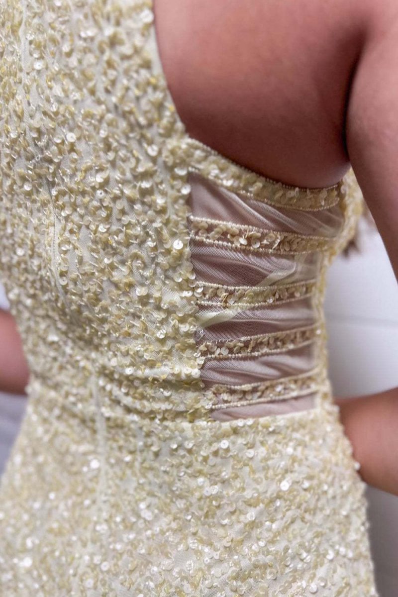 Sparkly Sequins Asymmetrical Tight Homecoming Dresses