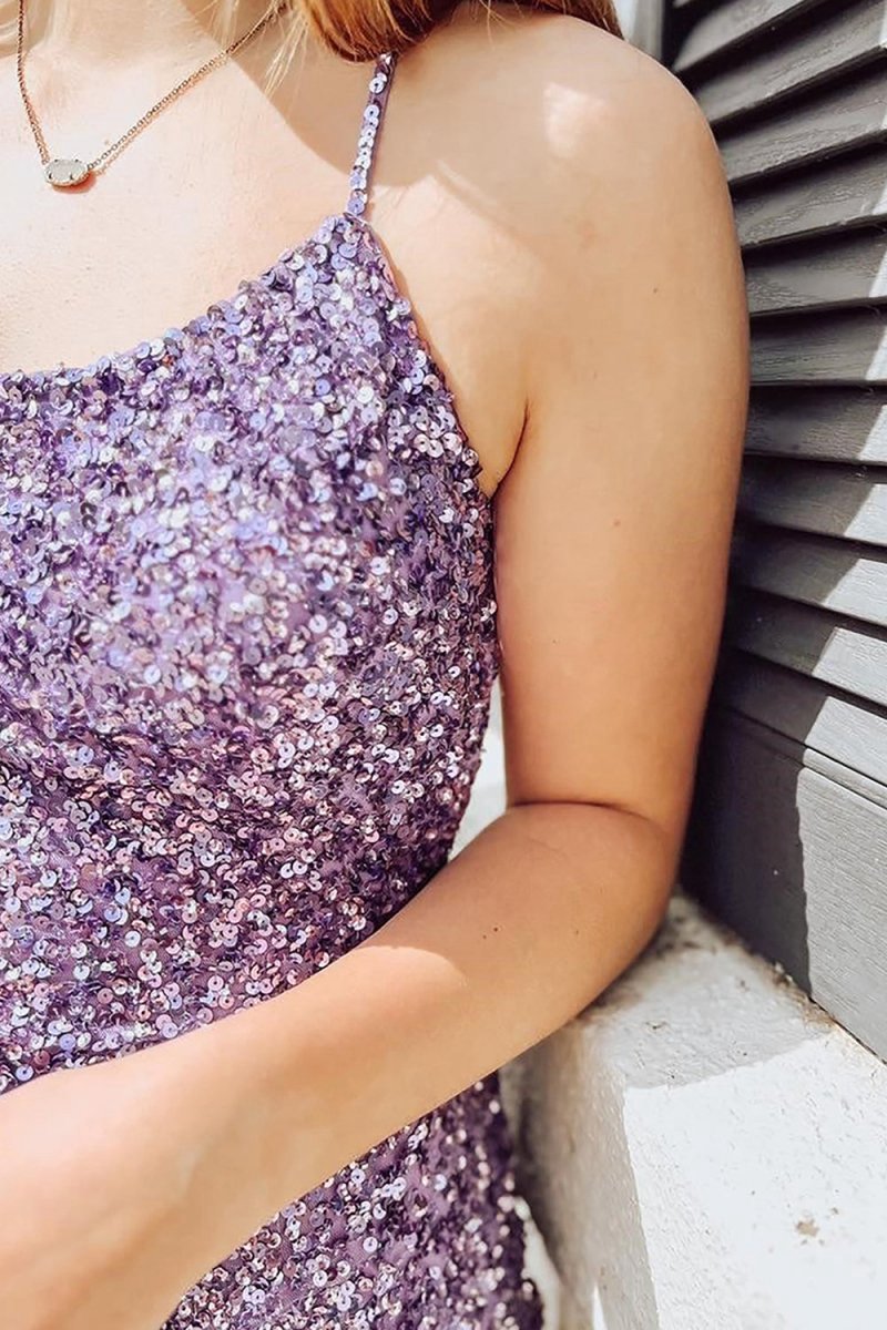 Sparkly Sequins Bodycon Homecoming Dresses with Criss Cross Back