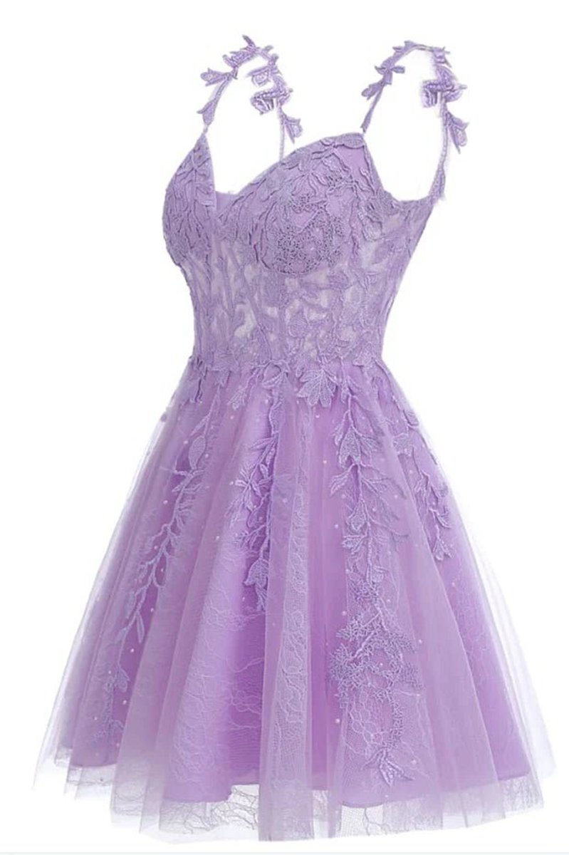 A-line Sweetheart Mint Appliques Short Homecoming Dresses