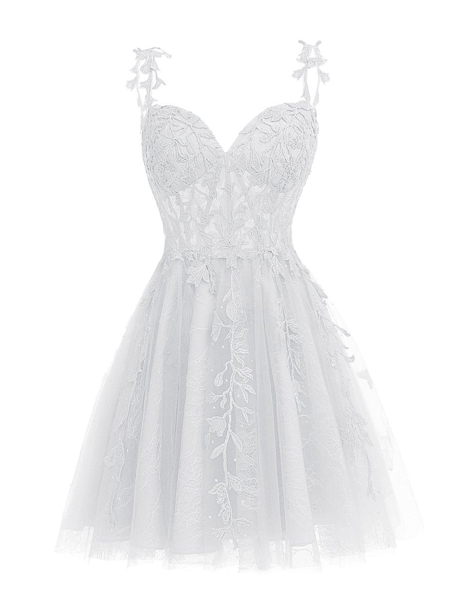 A-line Sweetheart Mint Appliques Short Homecoming Dresses