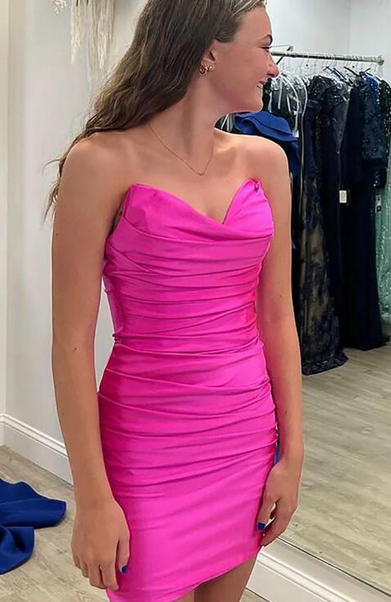 Boydcon Sweetheart Short Homecoming Dresses with Ruched