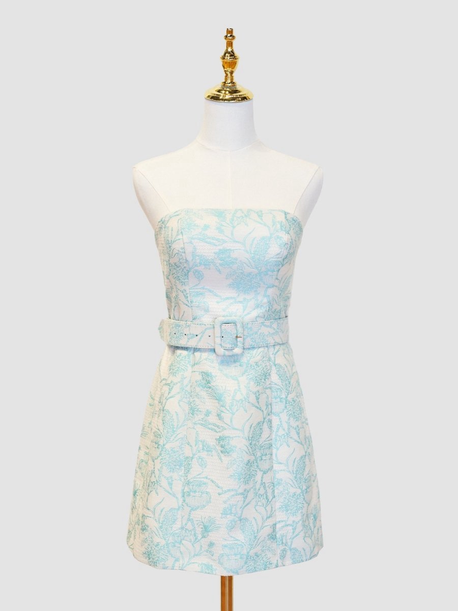 Sheath Strapless Short Homecoming Dresses