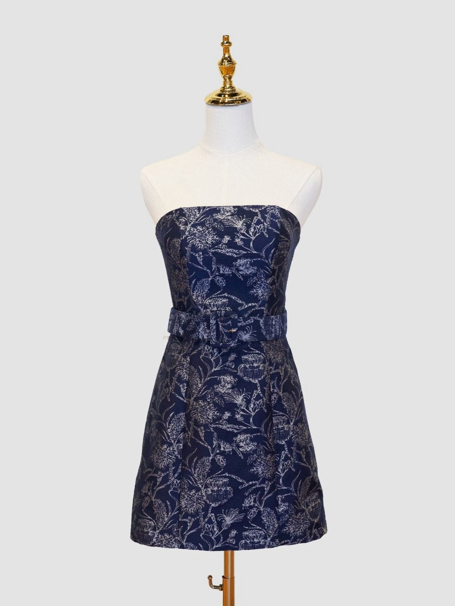 Sheath Strapless Short Homecoming Dresses