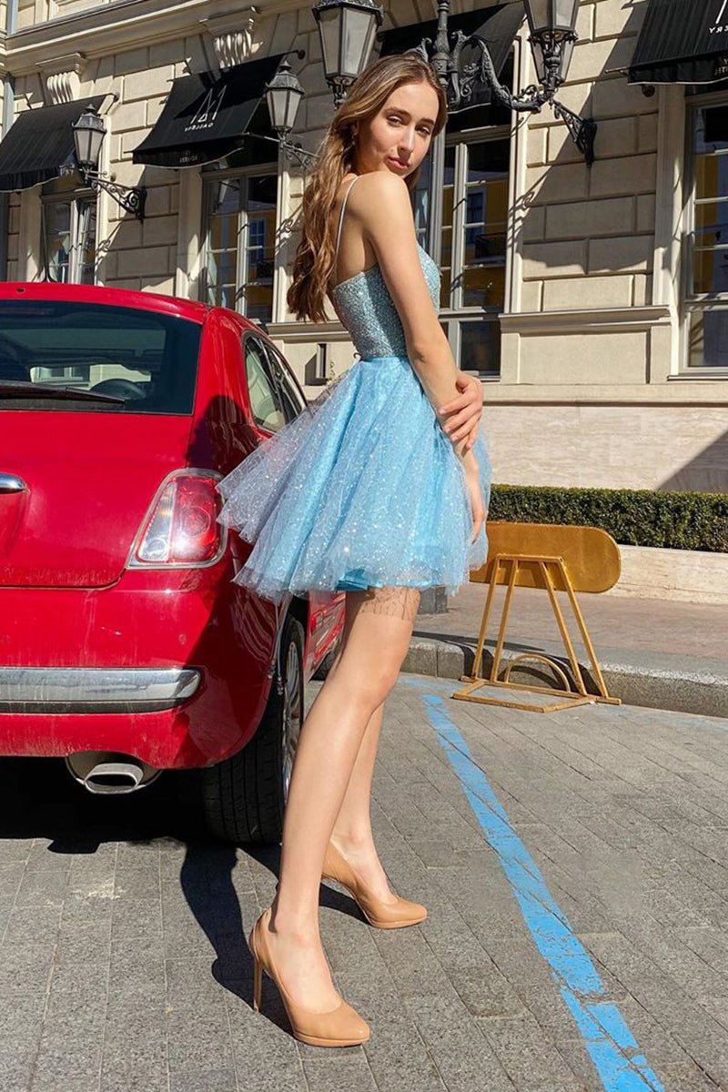 Sequins Lace Beaded Bodice Short Homecoming Dresses