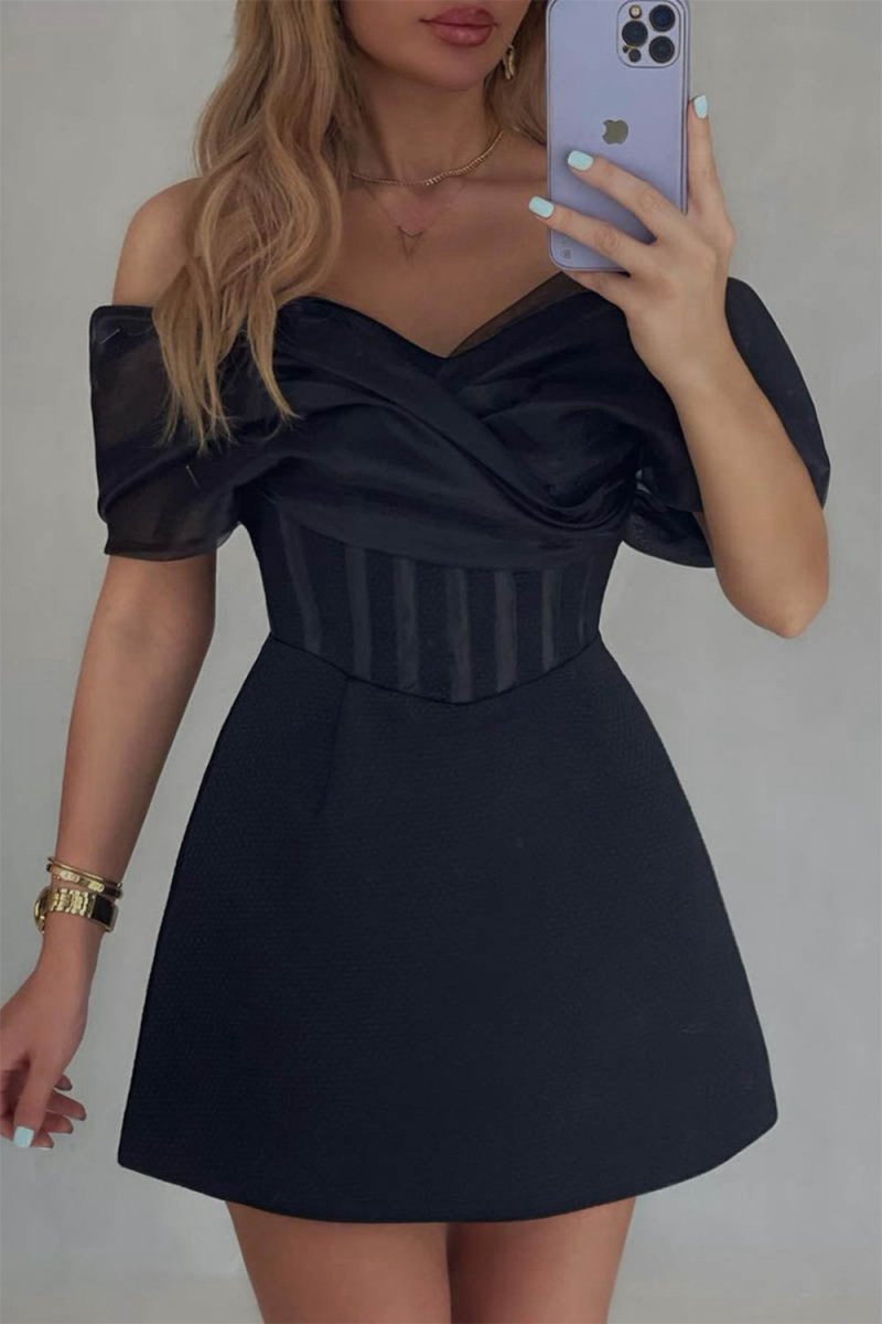 A-line Off Shoulder Short Homecoming Dresses Party Gown