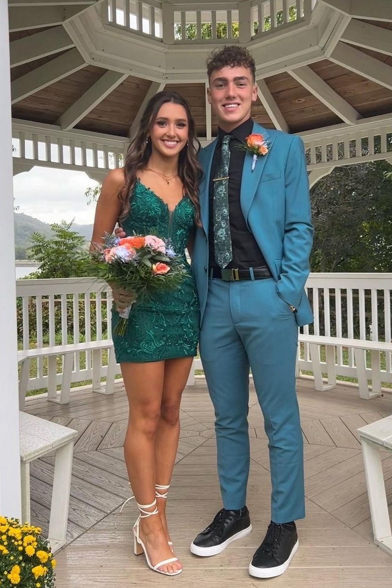 Sheath Lace Short Homecoming Dresses