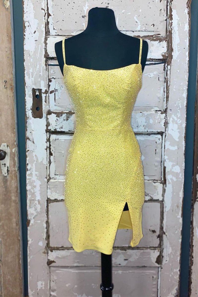 Short Tight Homecoming Dresses with Lace Up