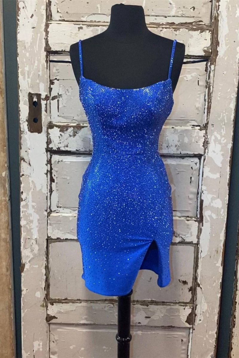 Short Tight Homecoming Dresses with Lace Up