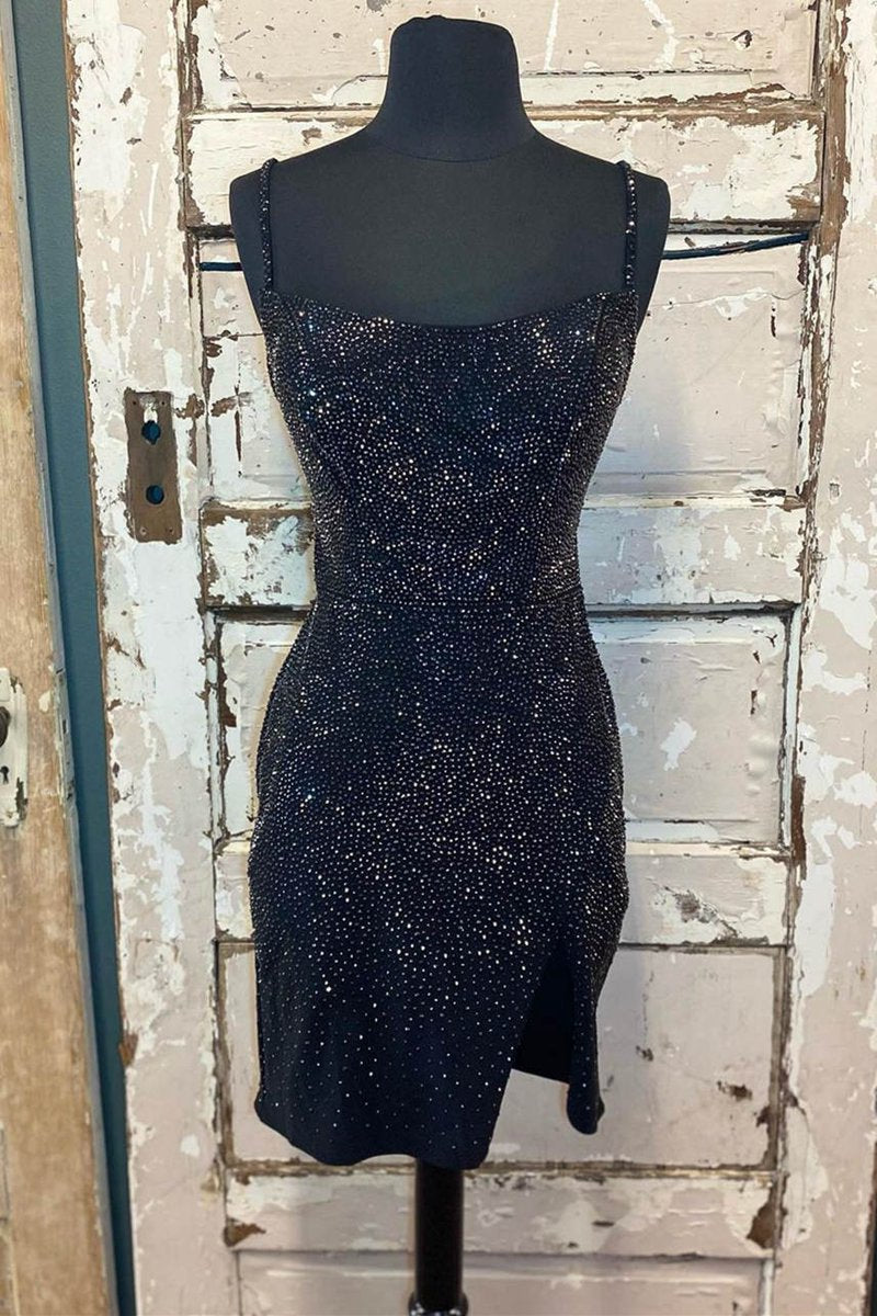 Short Tight Homecoming Dresses with Lace Up