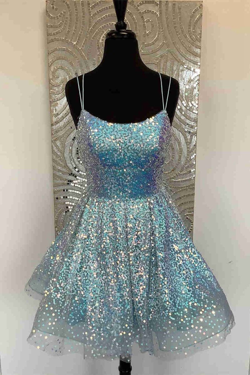 Sequins A-line Homecoming Dresses