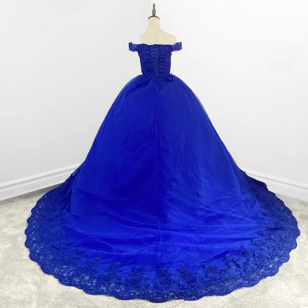 Lace Off the Shoulder Quinceanera Dresses with Flowers