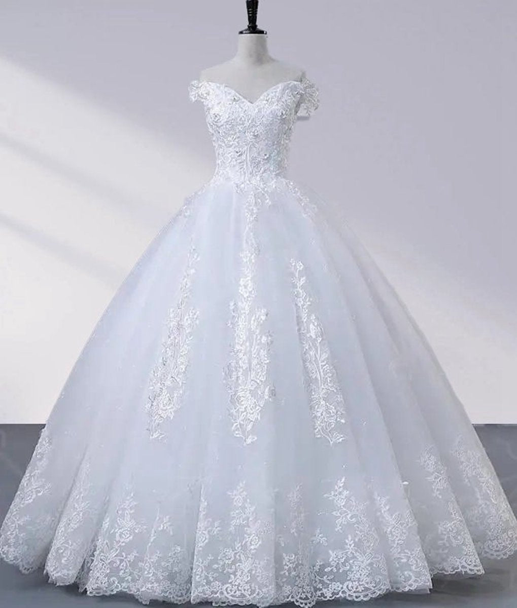 Lace Off the Shoulder Quinceanera Dresses with Flowers