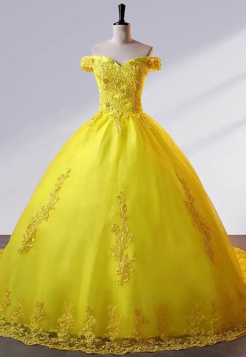 Lace Off the Shoulder Quinceanera Dresses with Flowers