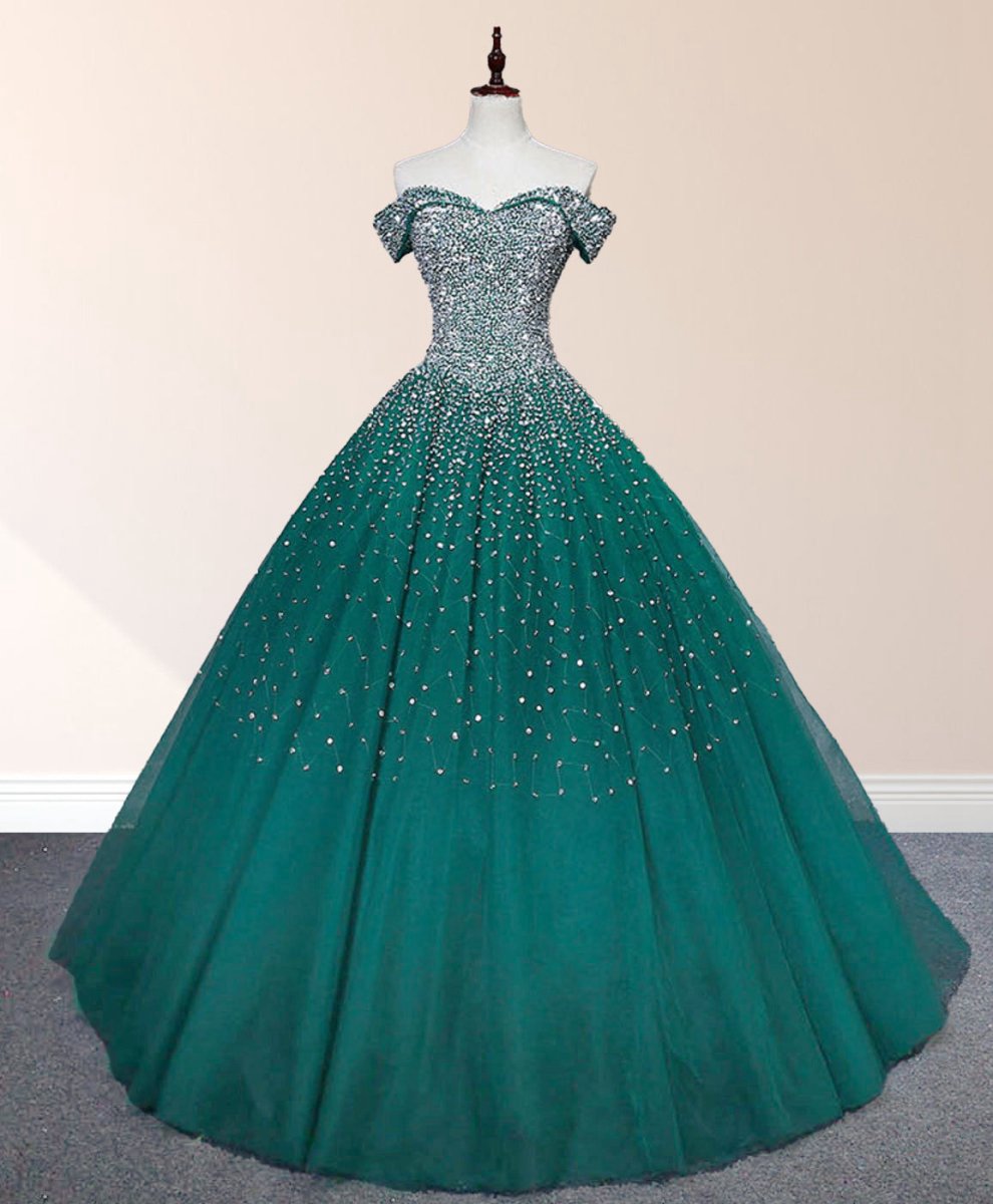 Sequin Prom Dresses Beaded Quinceanera Dresses