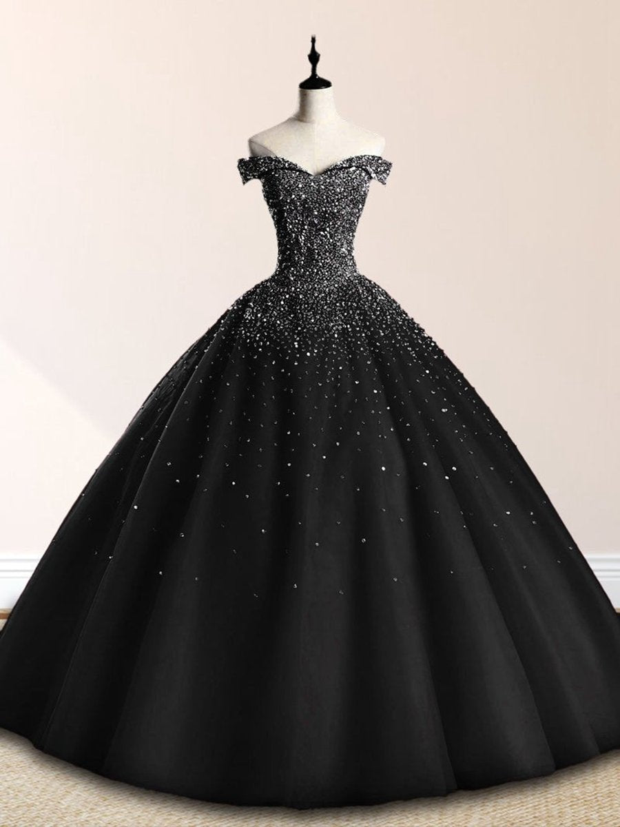 Sequin Prom Dresses Beaded Quinceanera Dresses