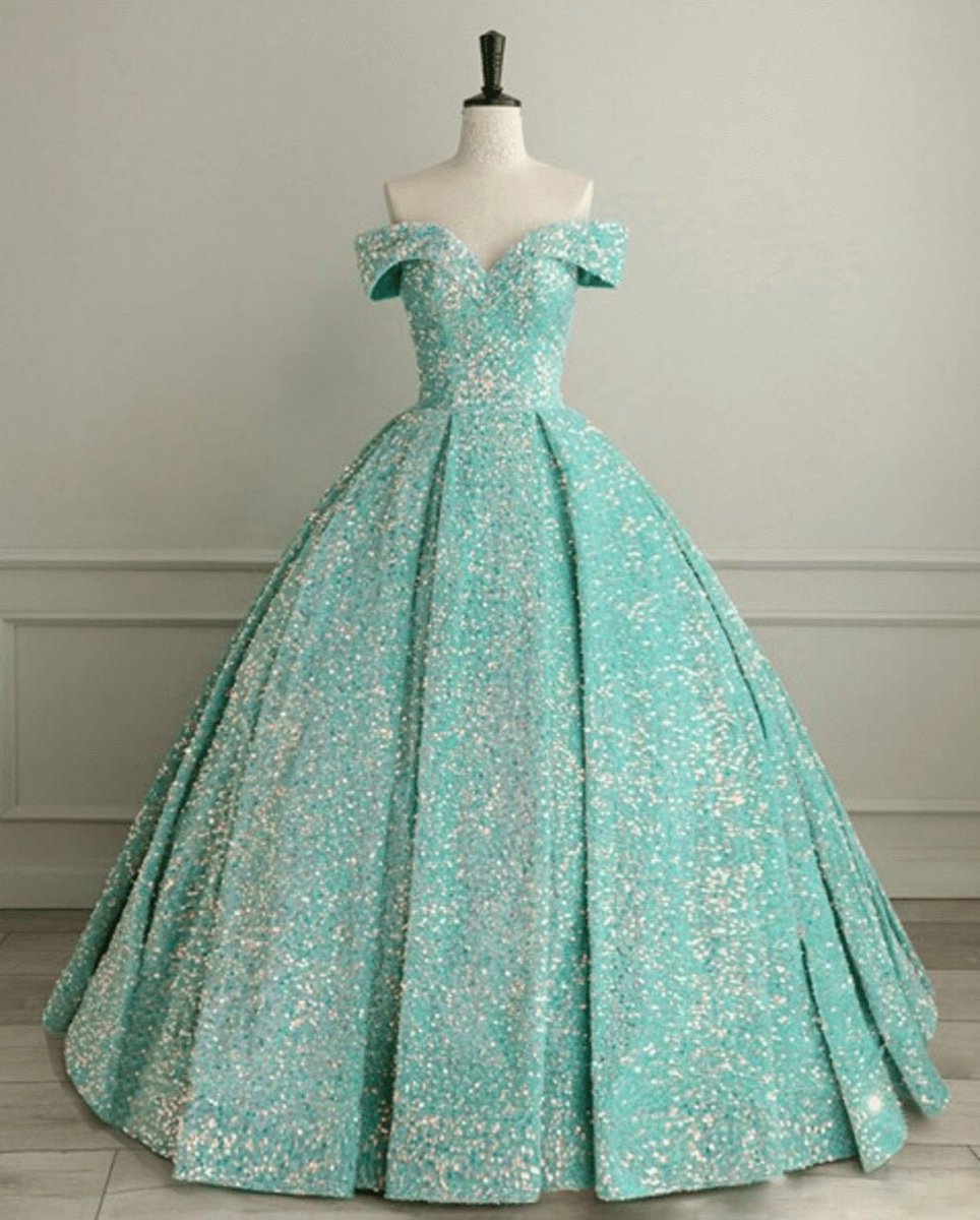 Quinceanera Dresses Sequin Off the Shoulder Ball Gown Dresses