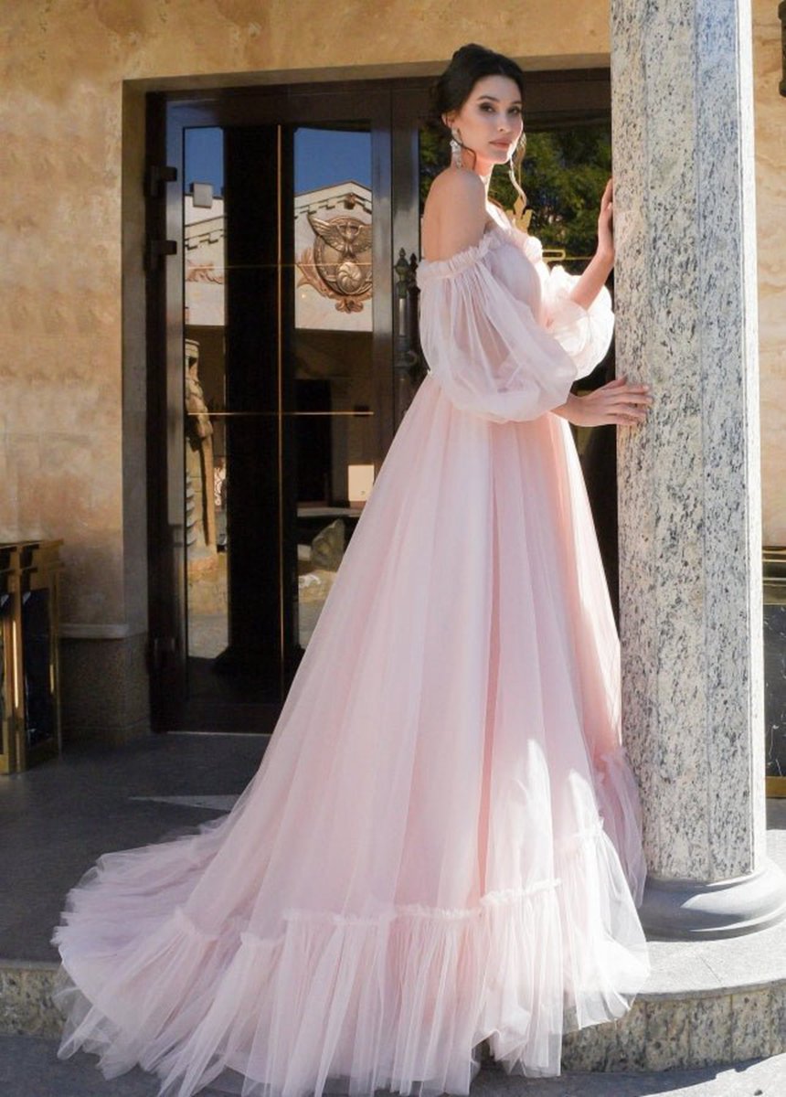 Bohemian Unique Sweetheart Long-Sleeve Wedding Dresses