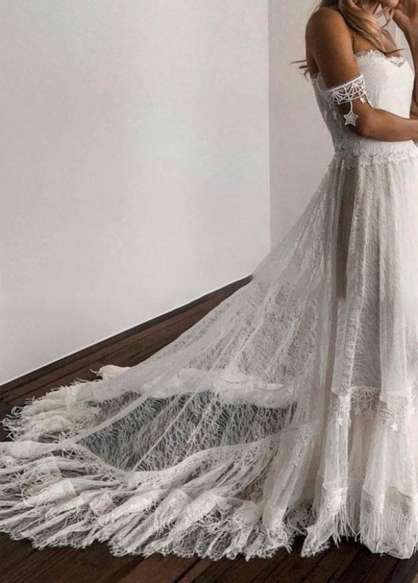 Bohemia Star tassel Chic Lace Wedding Dresses
