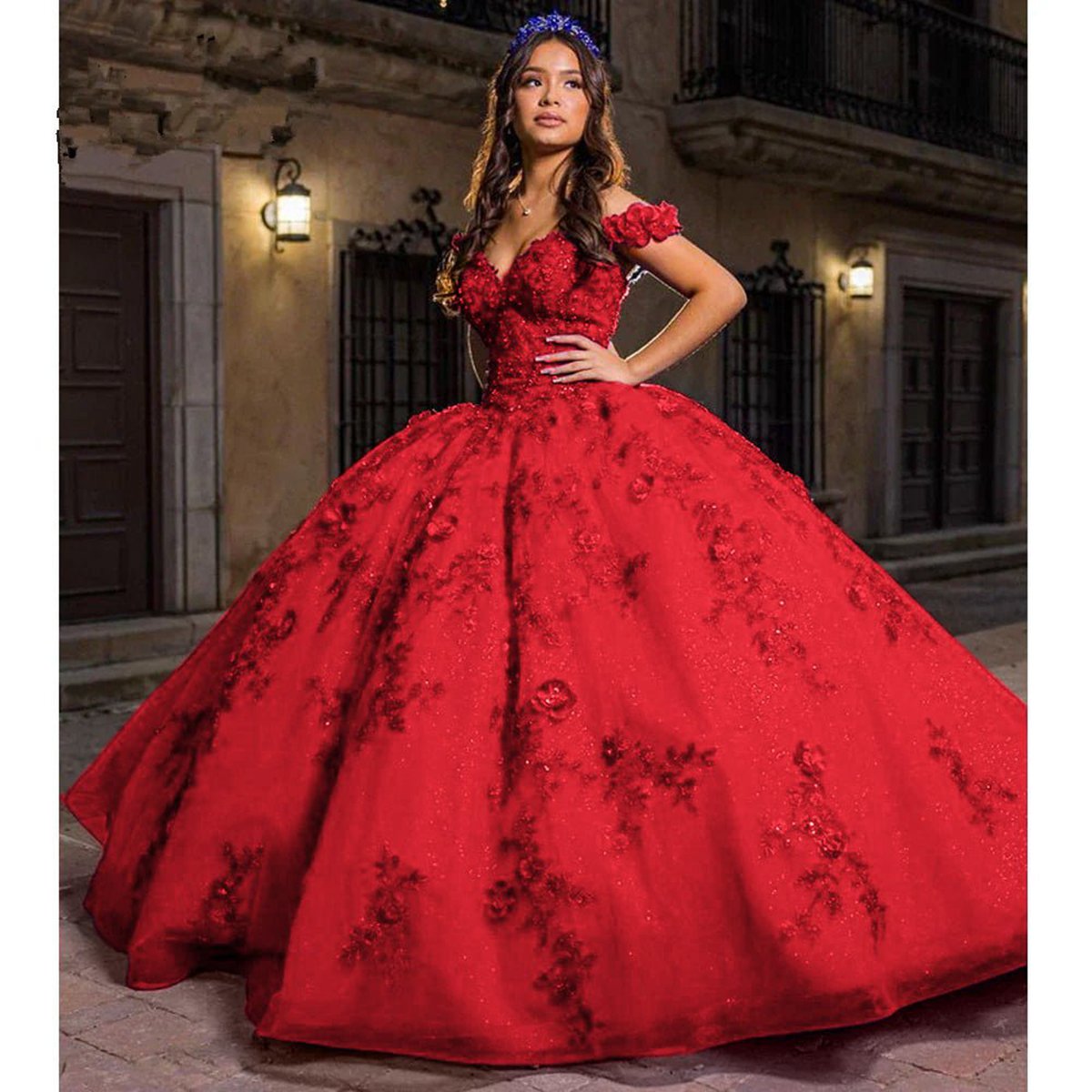 Off the Shoulder Puffy Quinceanera Dresses