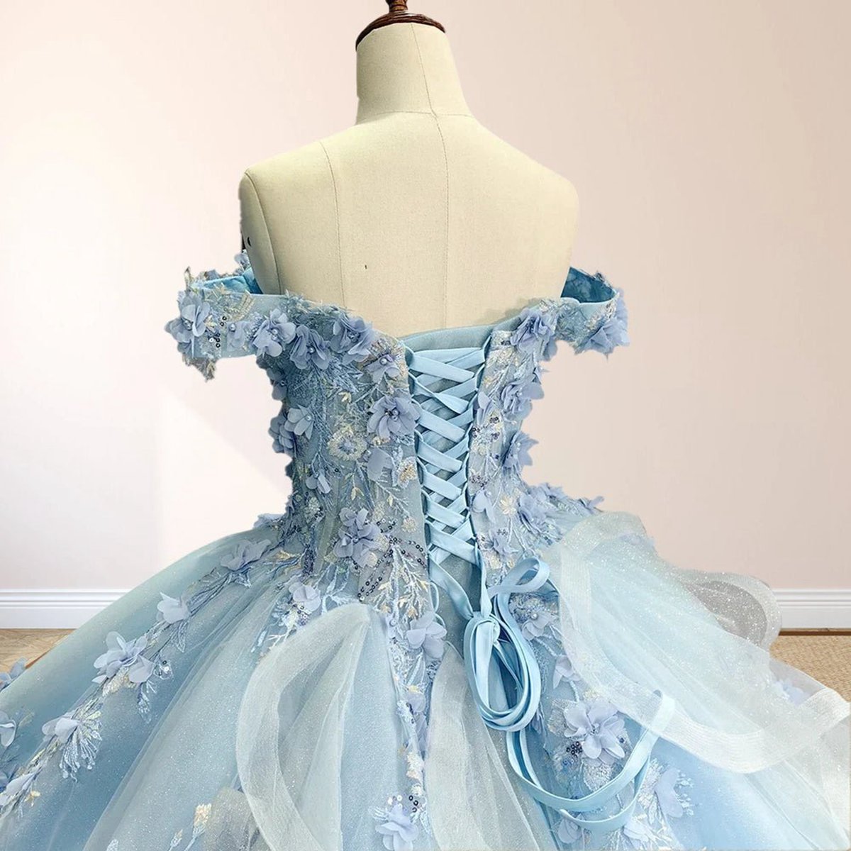 Lace Princess Appliqued Quinceanera Dresses