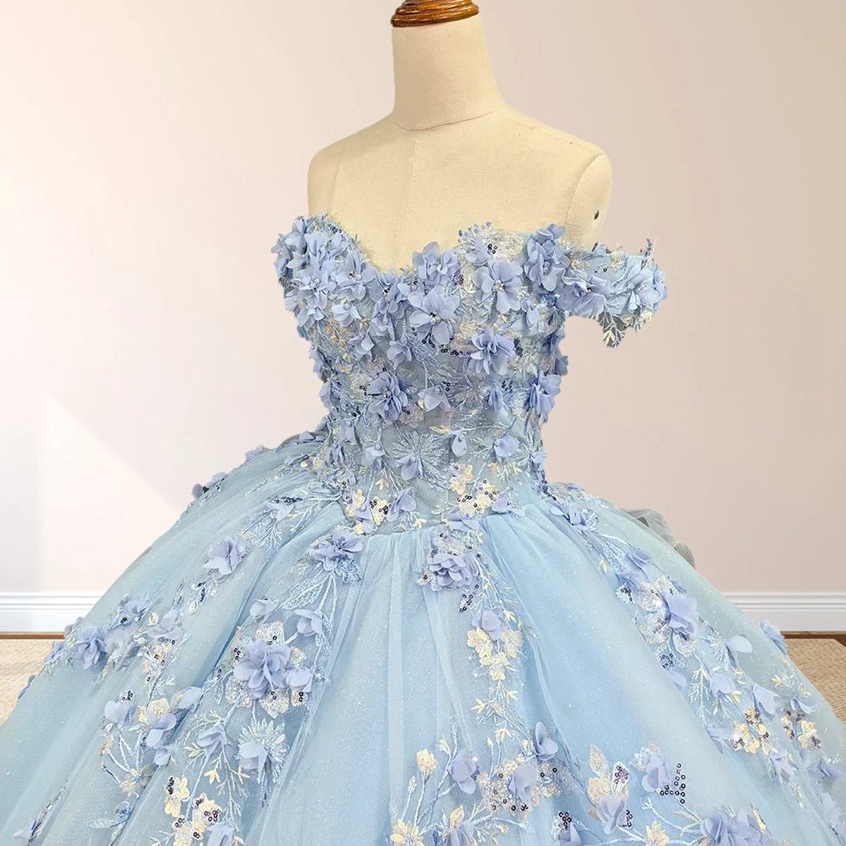 Lace Princess Appliqued Quinceanera Dresses