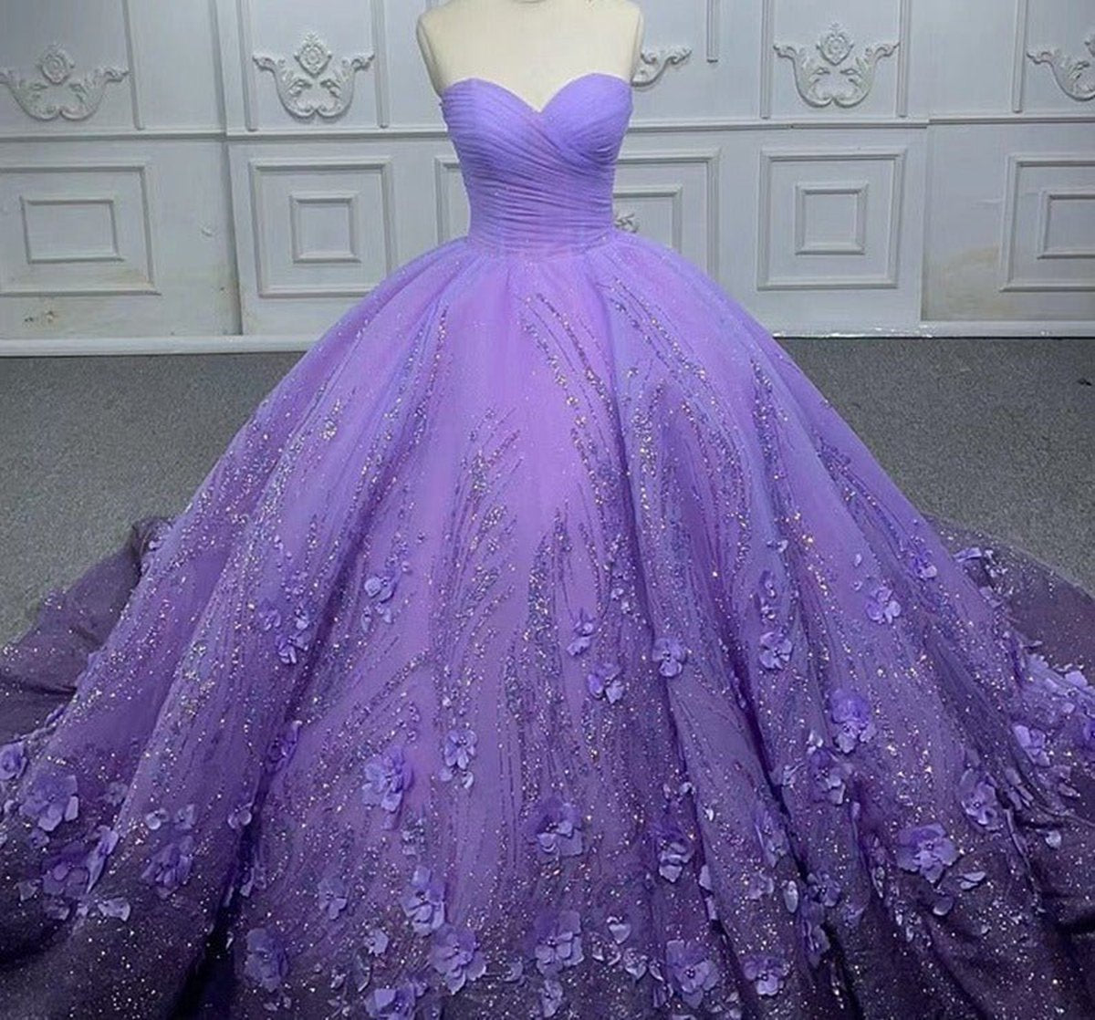 A-line Lace Sweetheart with Corset Back Quinceanera Dresses