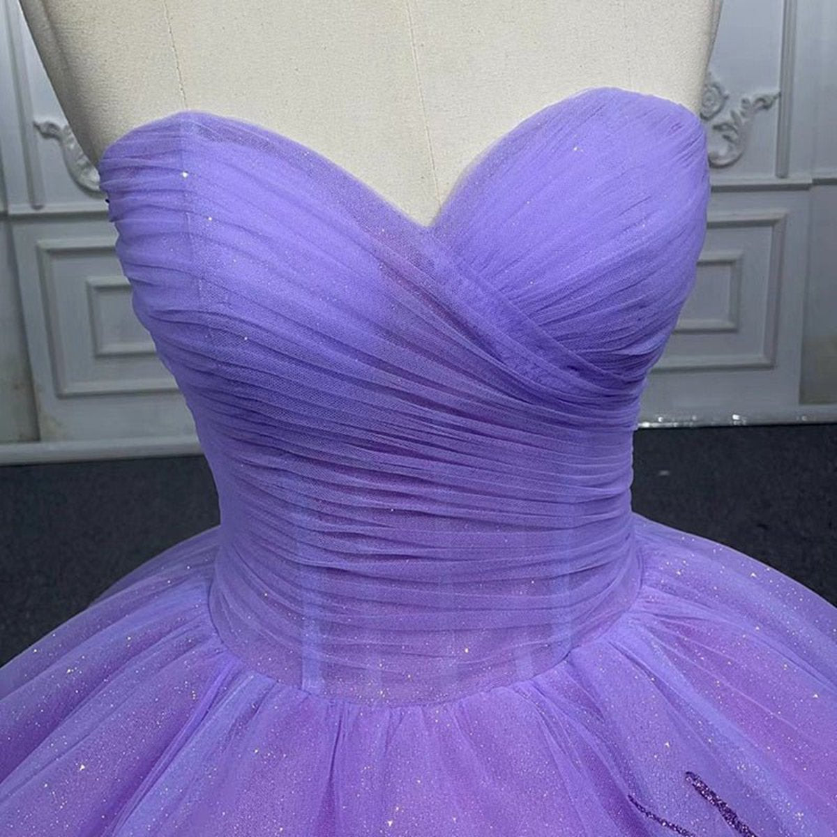 A-line Lace Sweetheart with Corset Back Quinceanera Dresses