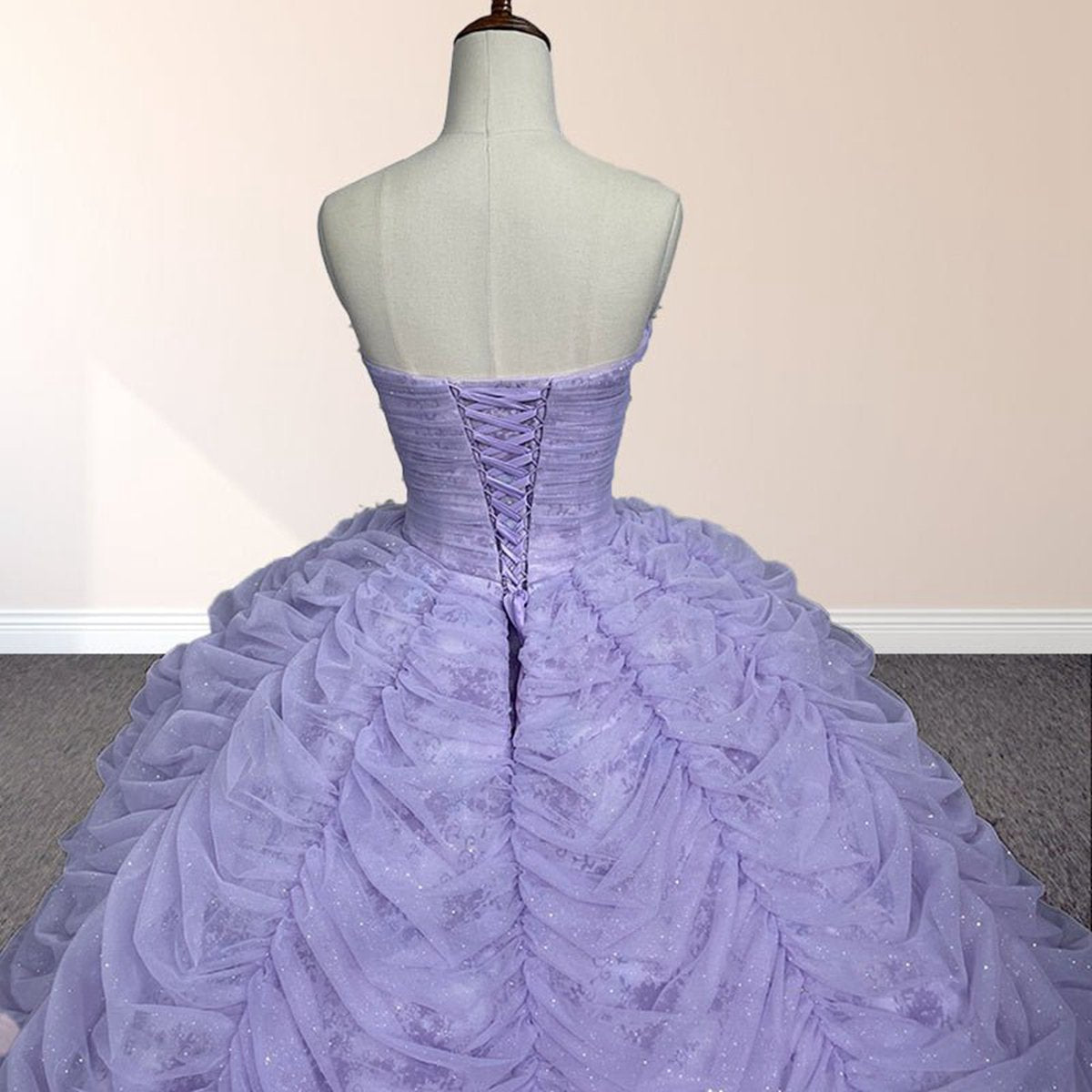 Organza Ball Gown Sweetheart Pleats Party Dresses