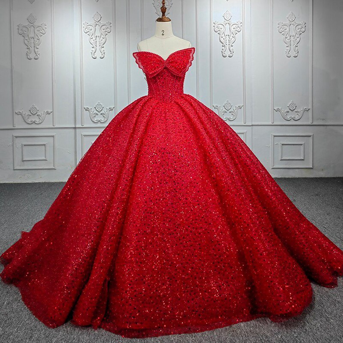 Quinceanera Ball Gown Sleeveless Sequined Dresses