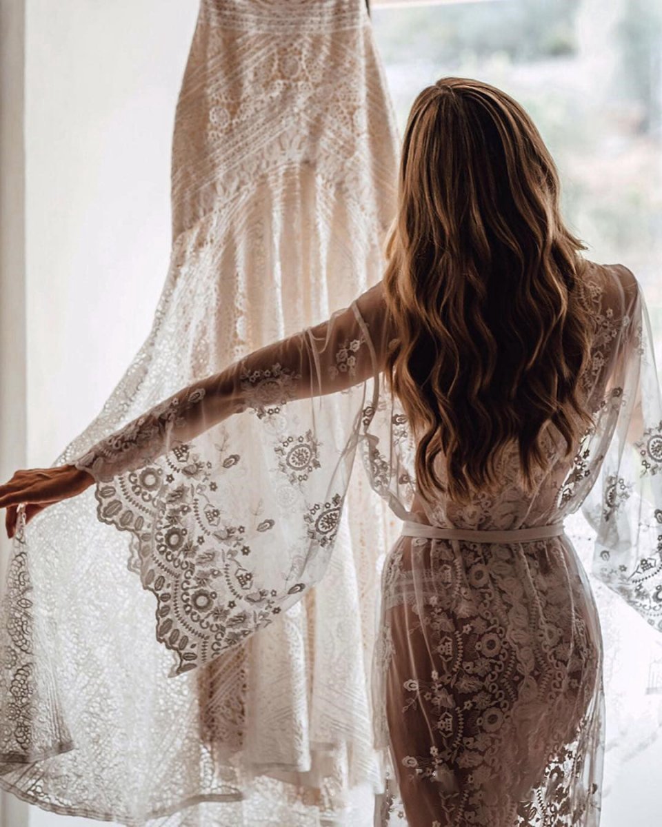 Mermaid Off-the-Shoulder Backless Lace Beach Wedding Dresses