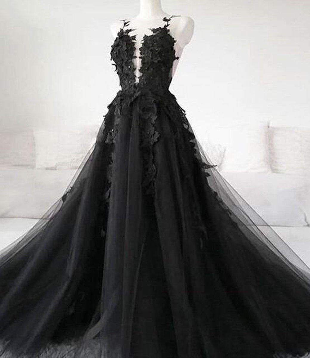 Lace Appliques Sleeveless Tulle Backless Wedding Dresses with Veil