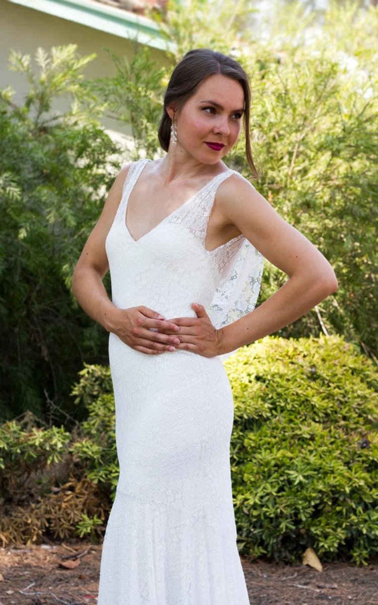 Lace Wedding Low Back Wedding Mermaid Wedding Backless Wedding Boho Wedding Dresses