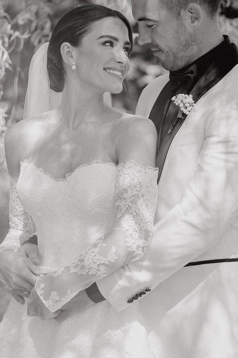Vintage A-line Sweetheart Lace Wedding Dresses with Slit