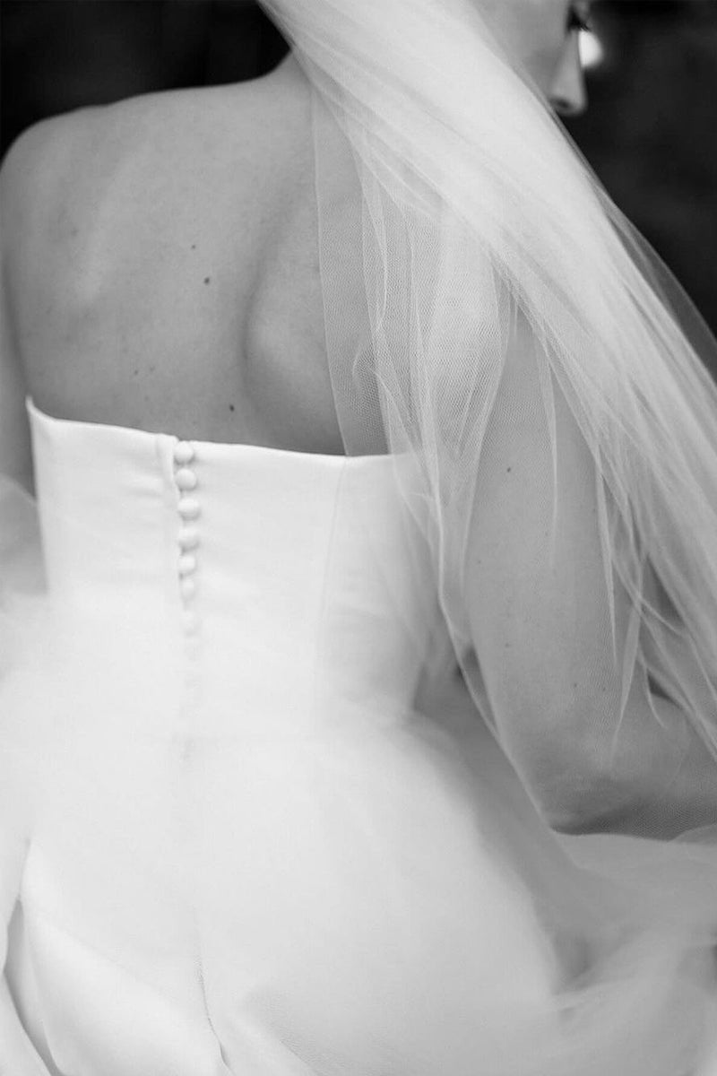 Strapless Satin A-line Wedding Dresses
