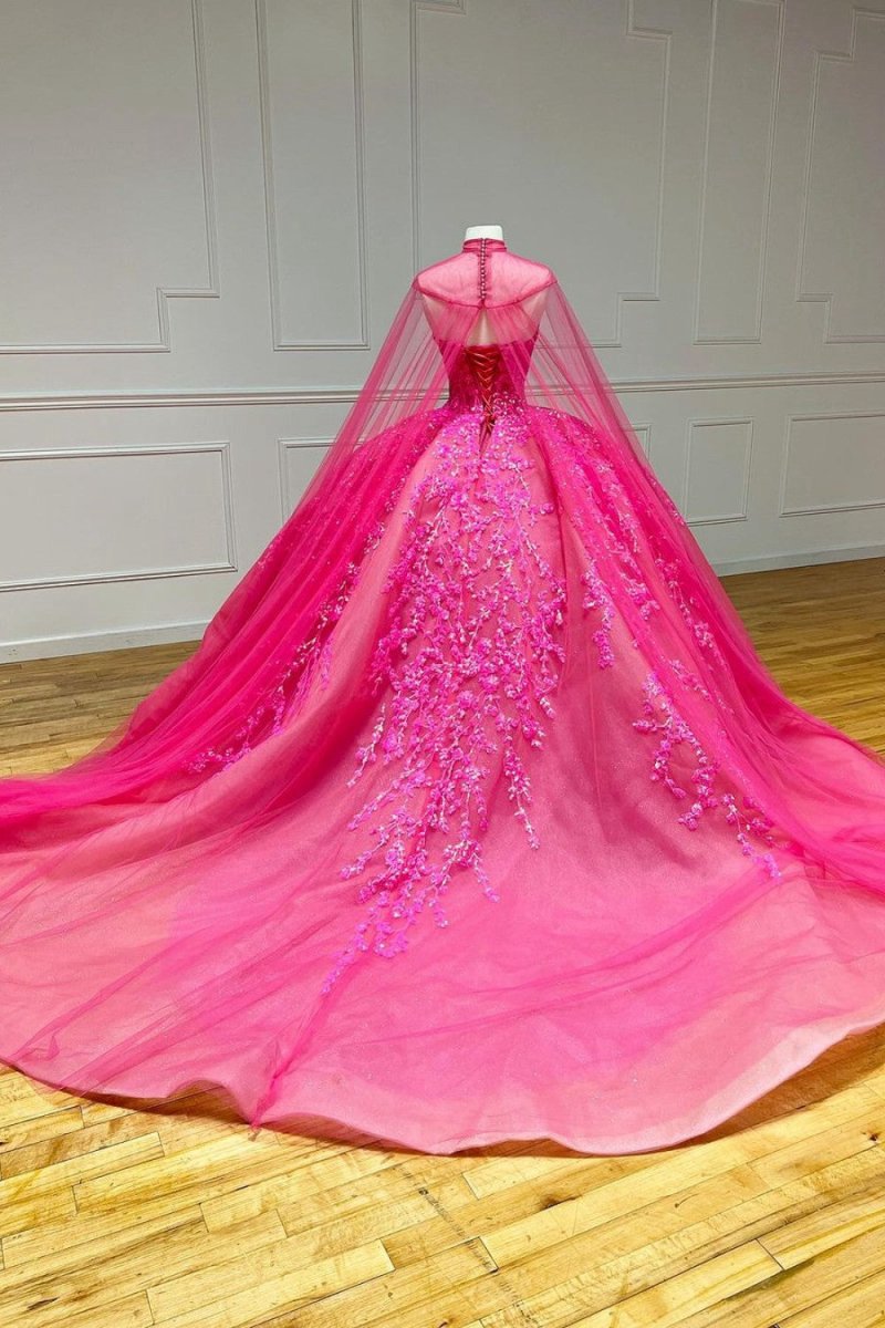 Vintage Ball Gown Sweetheart Lace Appliques Tulle Long Quinceanera Dresses