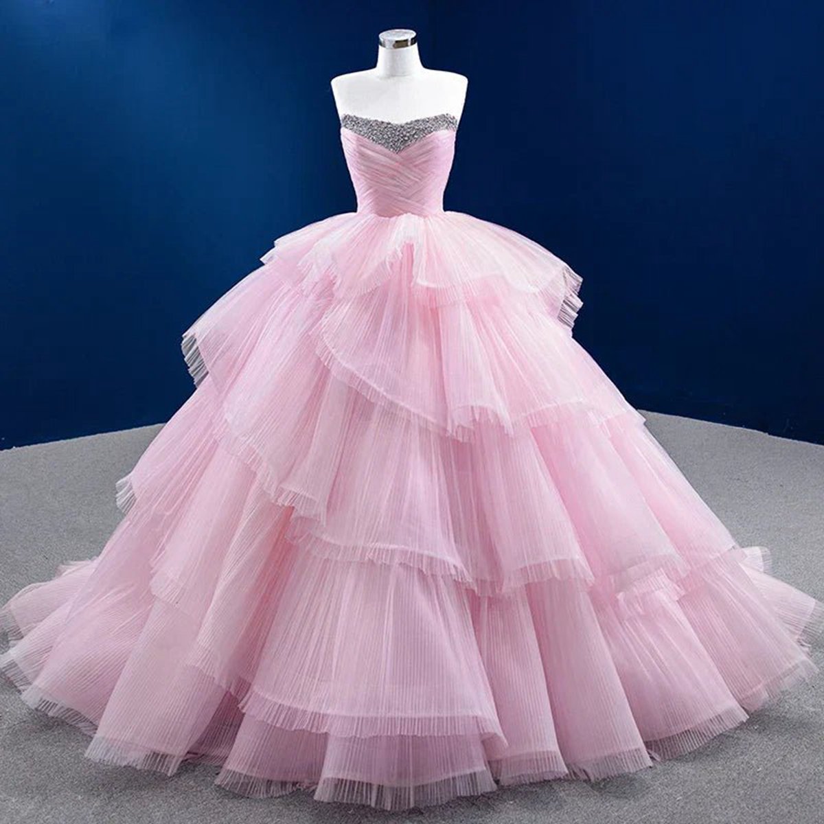 Quinceanera Dresses Simple Tie Ball Gown Elegant Lace Up Long Evening Dresses with Diamonds