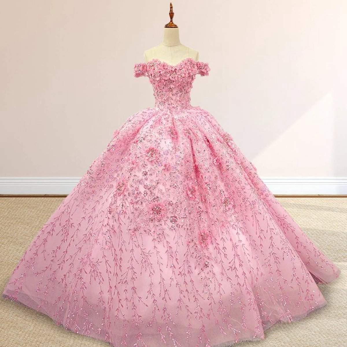 Luxury A-line Appliques Off the Shoulder Sweet Quinceanera Dresses with Beading