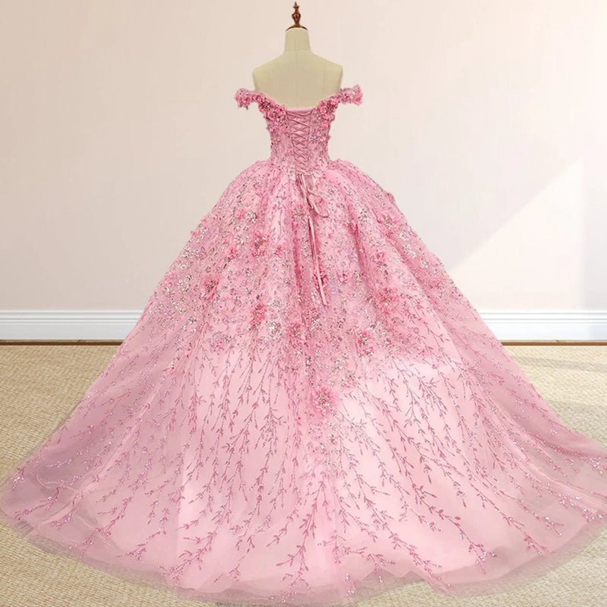 Luxury A-line Appliques Off the Shoulder Sweet Quinceanera Dresses with Beading