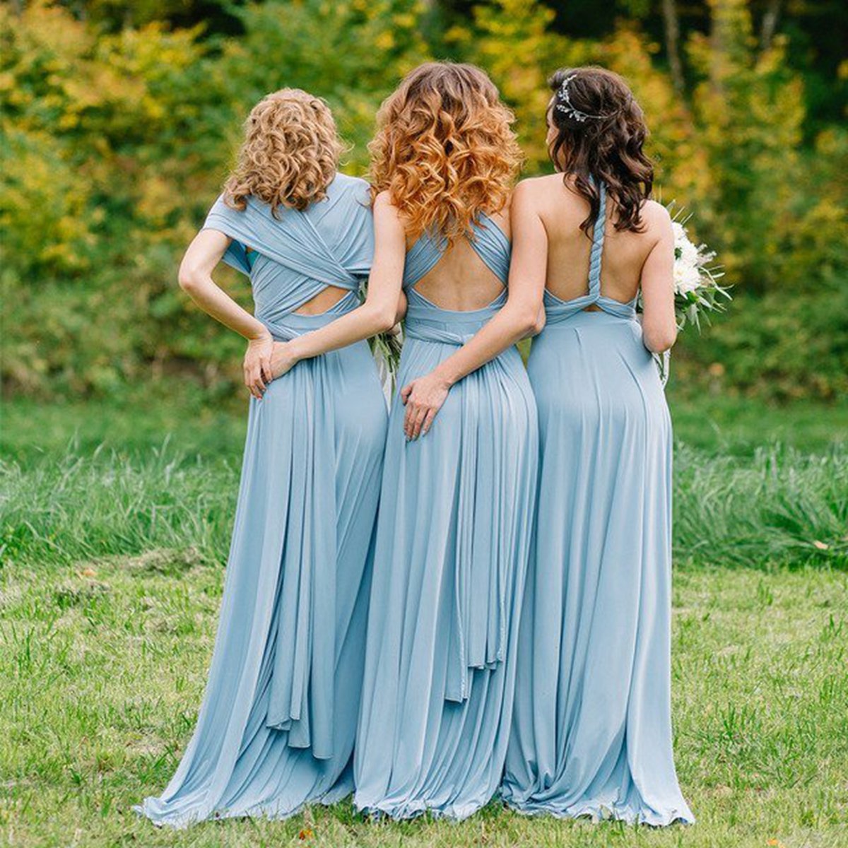 A-line Chiffon Convertible Bridesmaid Dresses