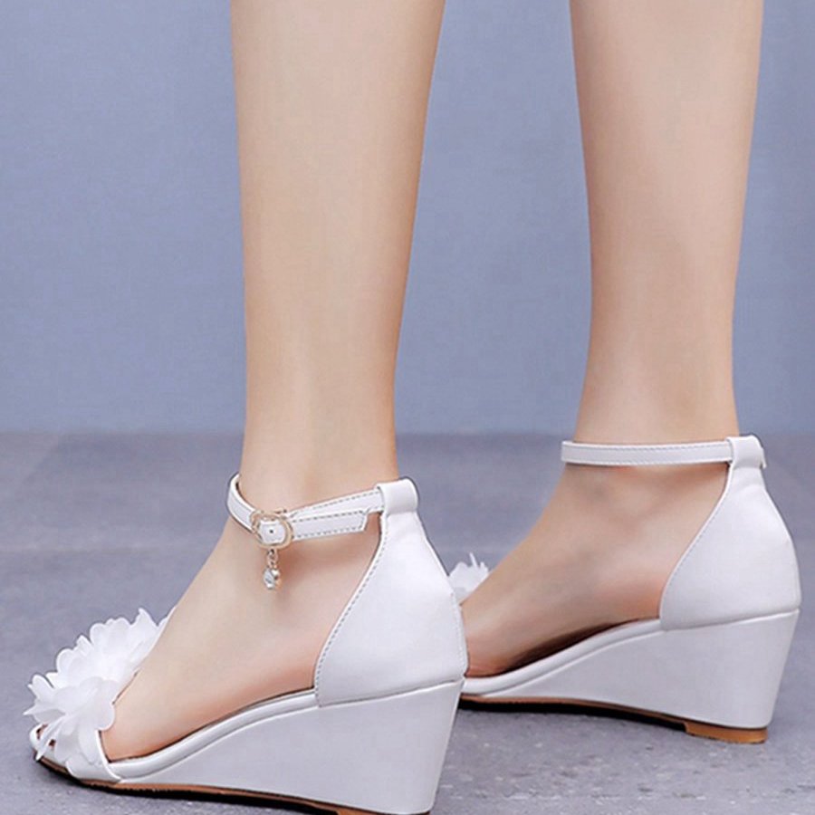 Floral Open Toe Ankle-Strap Beach Sandals