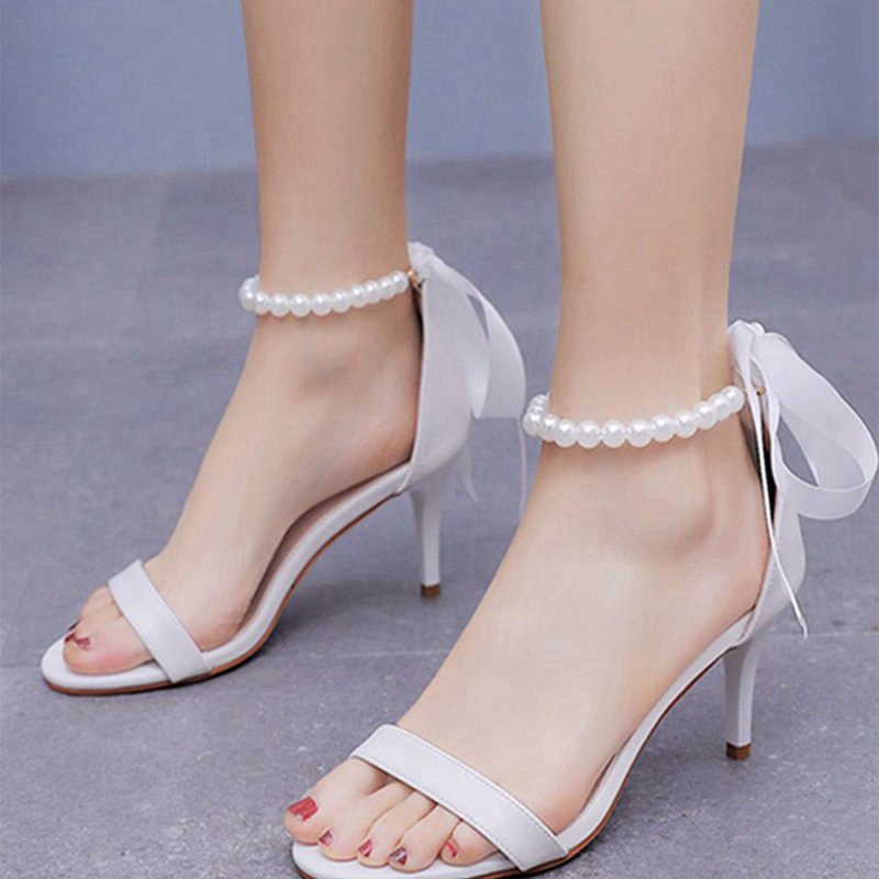Elegant Open Toe Ankle-Strap Stiletto Sandals