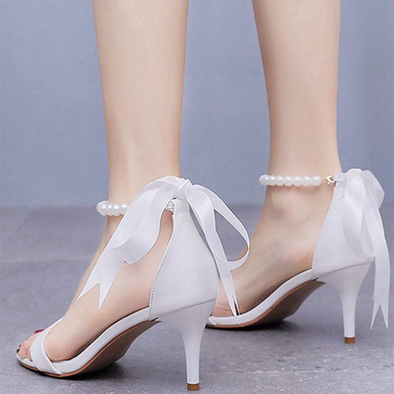 Elegant Open Toe Ankle-Strap Stiletto Sandals
