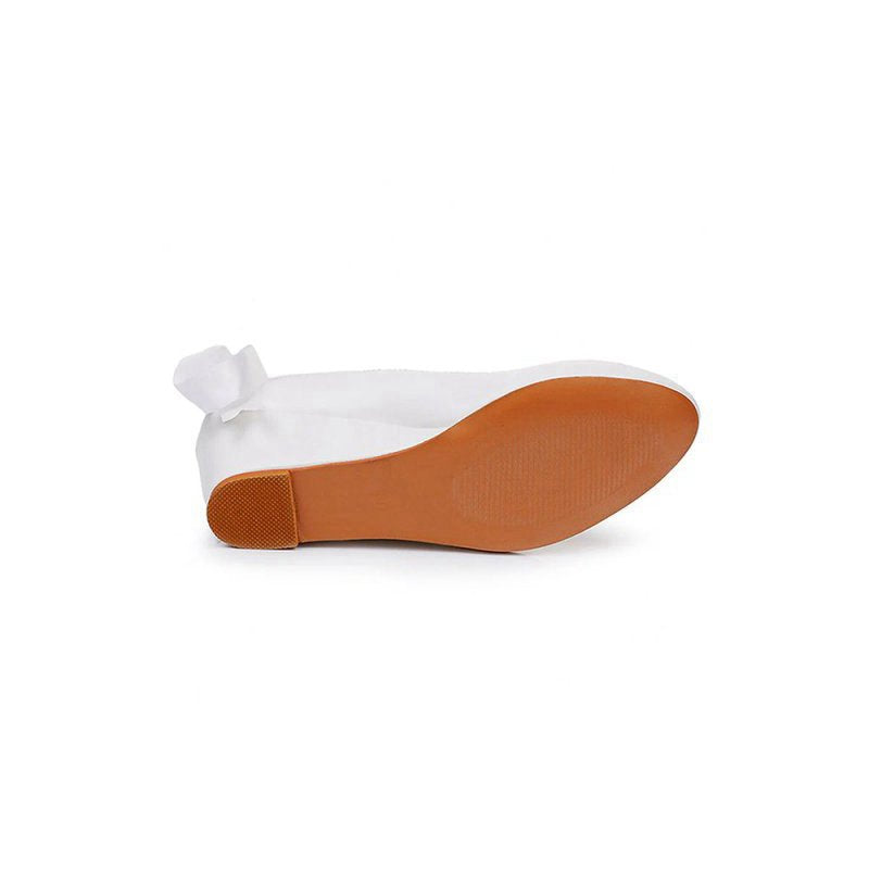 Round Toe Platform Heels Beaded Mary Janes