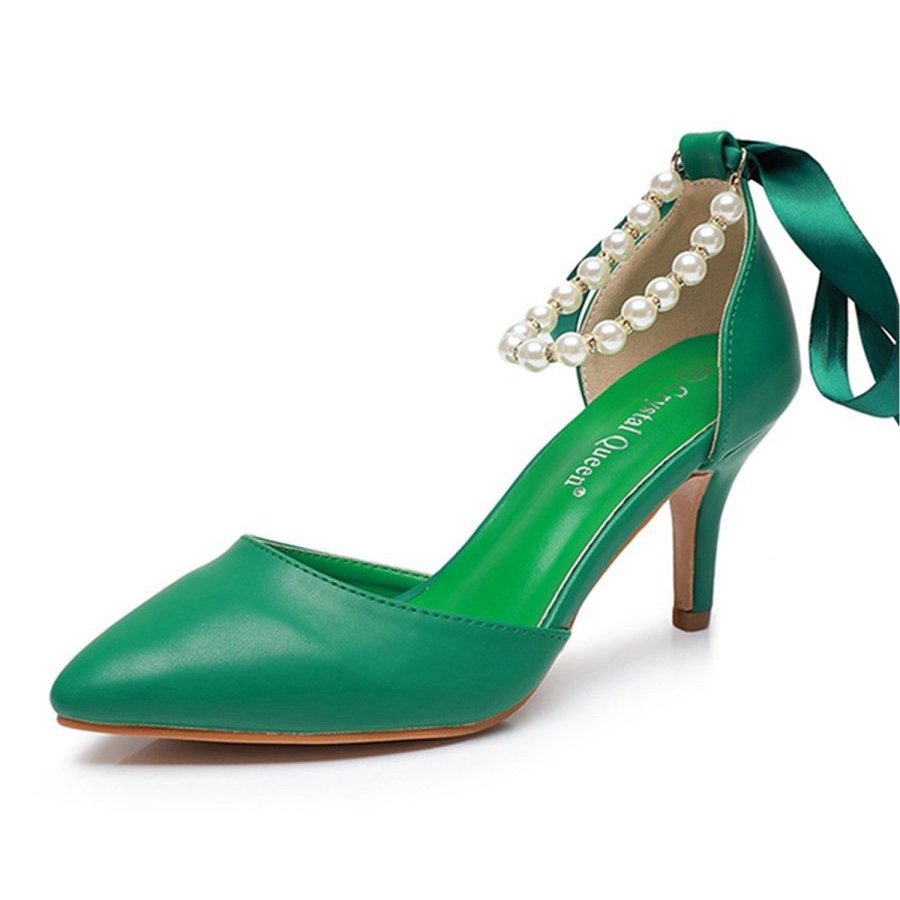 Matte Soft PU Leather Pointed Toe High Heels