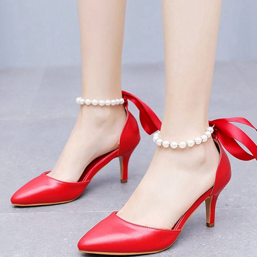 Matte Soft PU Leather Pointed Toe High Heels