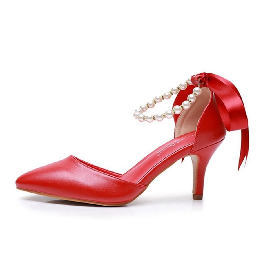 Matte Soft PU Leather Pointed Toe High Heels