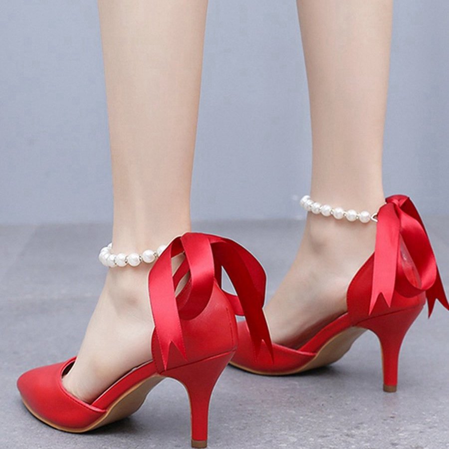 Matte Soft PU Leather Pointed Toe High Heels