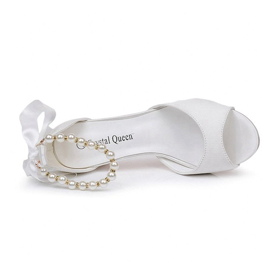 Peep Toe Chunky Heel Sandals with Buckle Straps